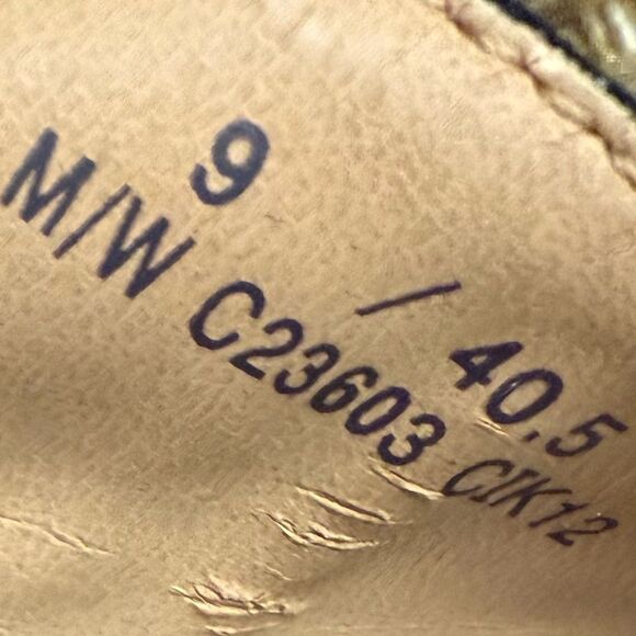 Born BOC Black Leather Floral Peep Toe Slingback Wedge Sandals size 9 - Picture 5 of 7